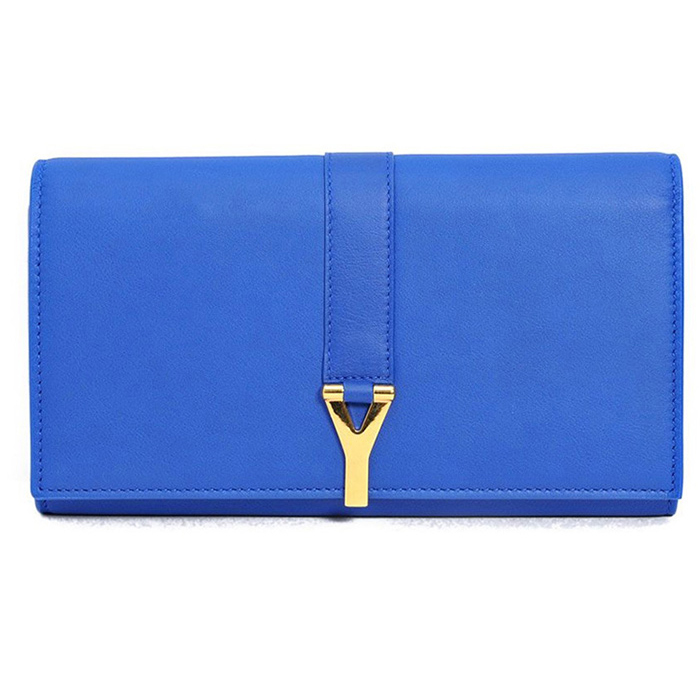 イヴ サンローラン YSL レディース青ウォレット 372405 BJ50J 4331
