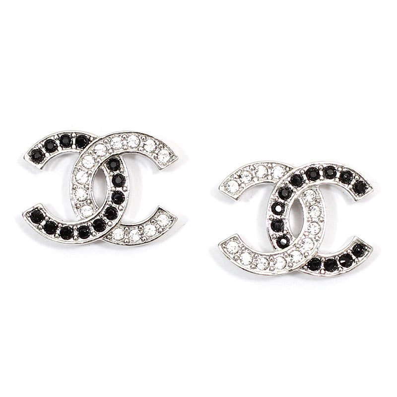シャネル CHANEL レディースピアス CCマーク メタル＆ストラス ラインストーン ダブルC メティエダールコレクション シルバー AB8981 B08690 NJ338
