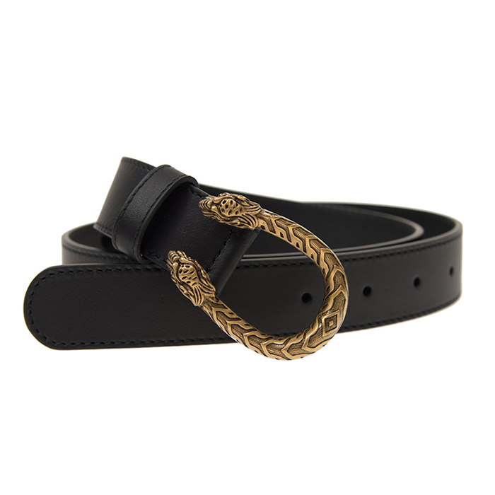 グッチ GUCCI レディース レザー プレートバックル ベルト 476453 AP00T 1000 BLACK