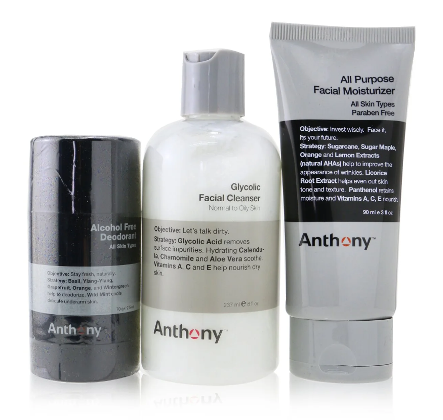 アンソニー Anthony メンズ Basic Kit With Alcohol Free Deodorantベーシックキット アルコールフリーデオドラント 3PCS