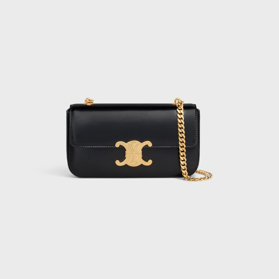 セリーヌ CELINE レディースショルダーバッグ 197993BF4 38NO レザー トリオンフ チェーン ハンドバッグ 鞄 Black