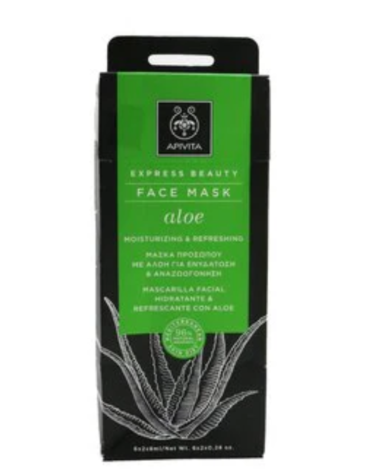 アピビタ Apivita レディース  Express Beauty Face Mask with Aloe (Moisturizing & Refreshing)エクスプレスビューティー フェイスマスク アロエ6x(2x8ml)
