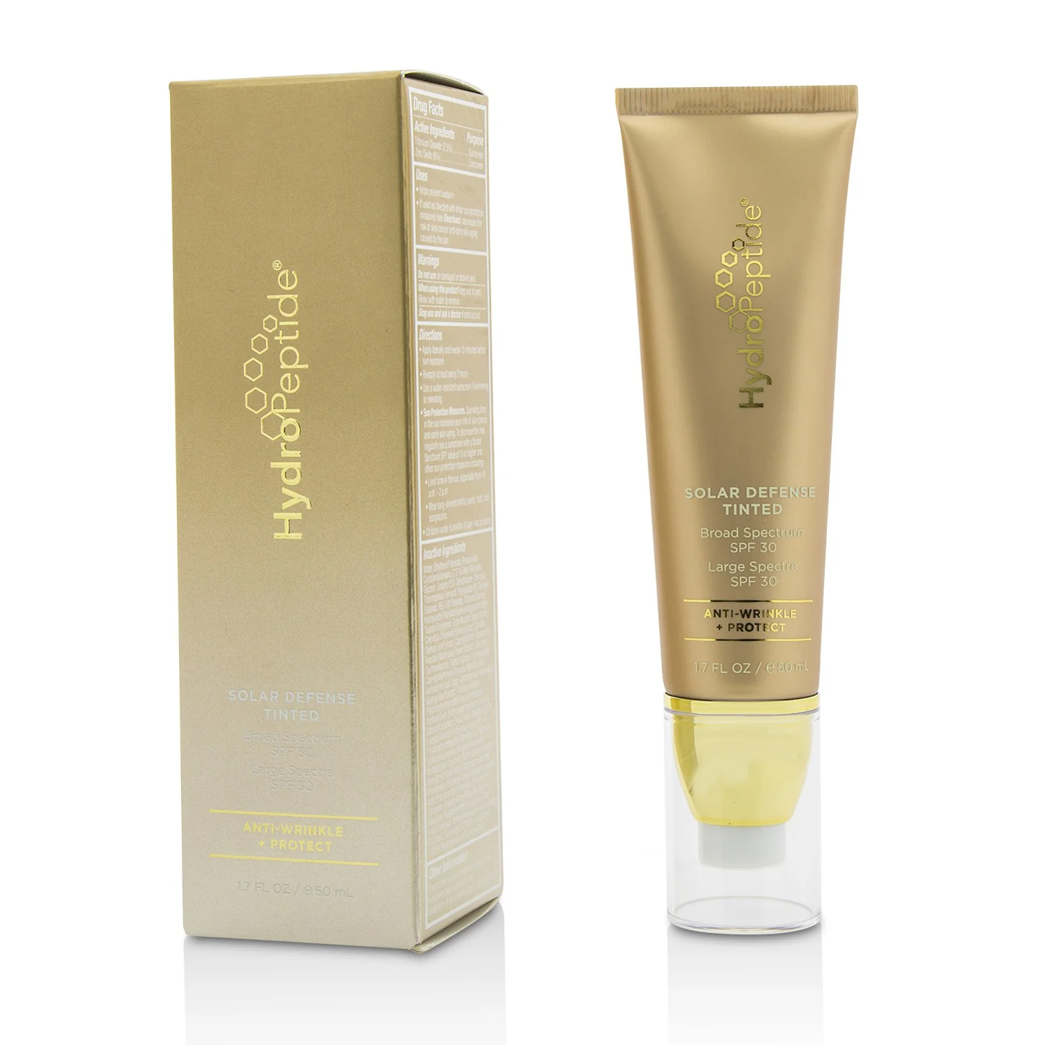 ハイドロペプチド HydroPeptide レディース ソーラー ディフェンス ティンテッド ブロード スペクトラム SPF 30  858054006390