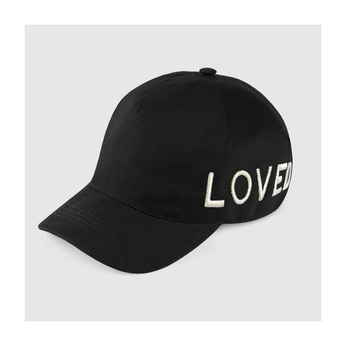グッチ GUCCI メンズカップ LOGO-EMBROIDERED BASEBALL CAP 478948 3HD05 1000 BLACK