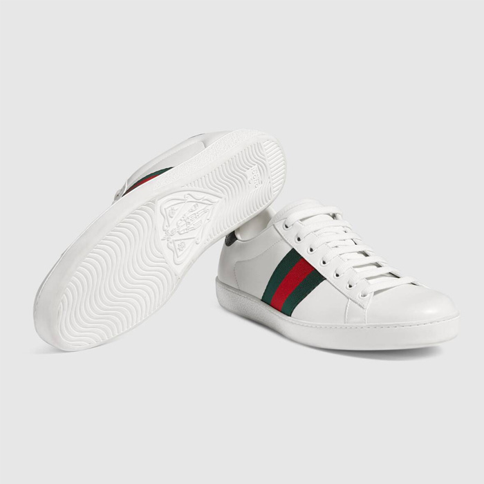 グッチ GUCCI MEN SHOES メン ズシューズ 386750 A3830 9071 ACE LEATHER SNEAKER