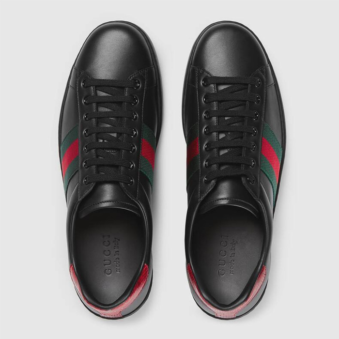 グッチ GUCCI MEN SHOES メンズシューズ 386750 A38D0 1078 ACE LEATHER SNEAKER
