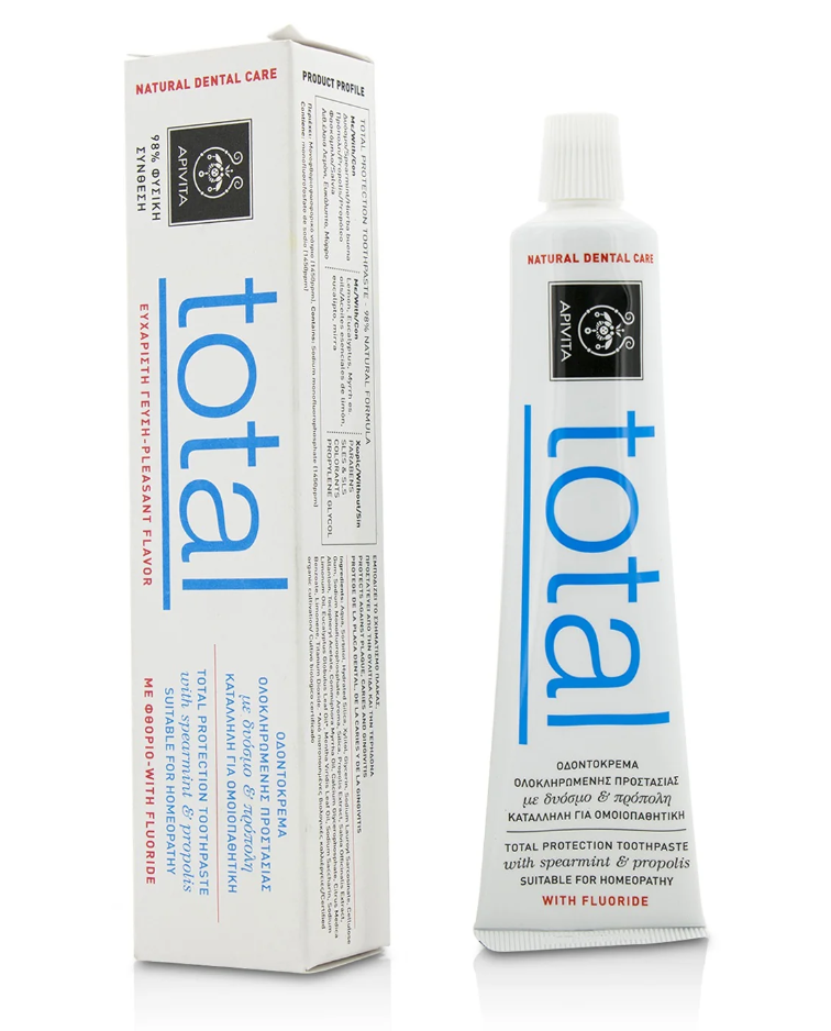 アピビタ Apivita レディース Total Protection Toothpaste Spearmint & Propolisトータルプロテクション トゥースペースト スペアミント&プロポリス 75ml