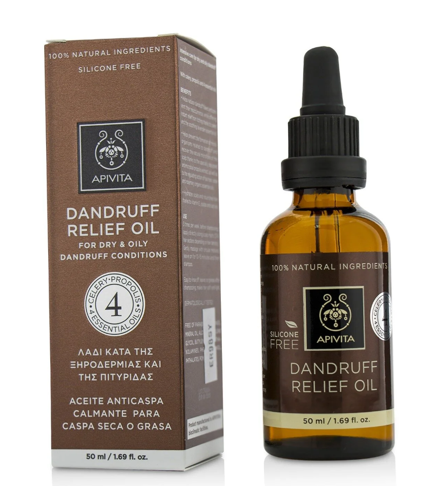 アピビタ Apivita レディース Dandruff Relief Oil Celery Propolis 4 Essential Oils ダンドラフ リリーフオイル セロリ・プロポリス・ 4 エッセンシャルオイル 50ml