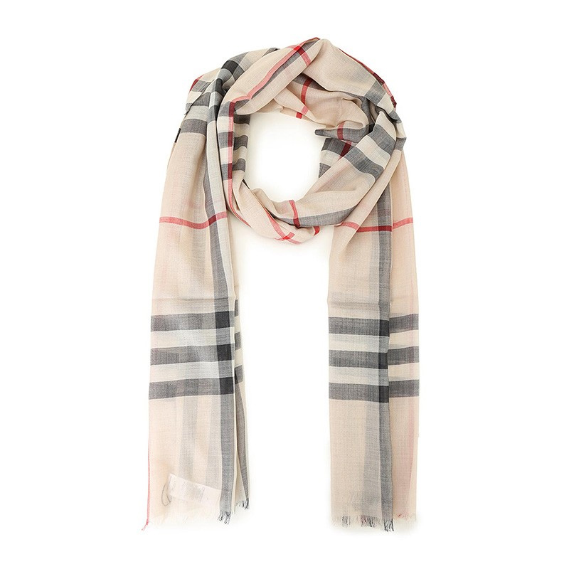 Boutiqueluxe / BURBERRY SCARF バーバリー スカーフ 8015407 10872 STONE-CHECK