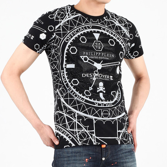 フィリッププレイン  PHILIPP PLEIN メンズ Tシャツ HM340793-1 02 BLACK