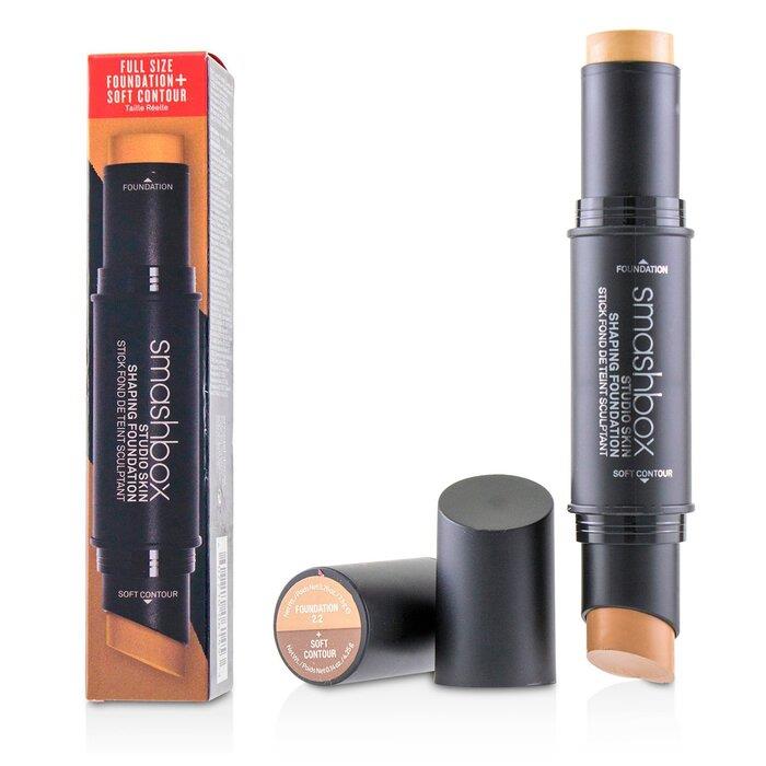 スマッシュボックス  Smashbox レディース スタジオ スキン シェイピング ファンデーション + ソフト コントゥア スティック # 2.2 ライトウォームベージュ 607710061385