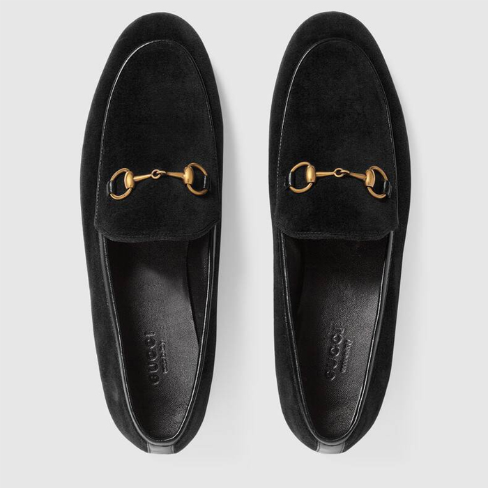 グッチGUCCI LADY SHOES レディースレディースシューズ 431467 K4DD0 1000 Jordaan Velvet Loafer