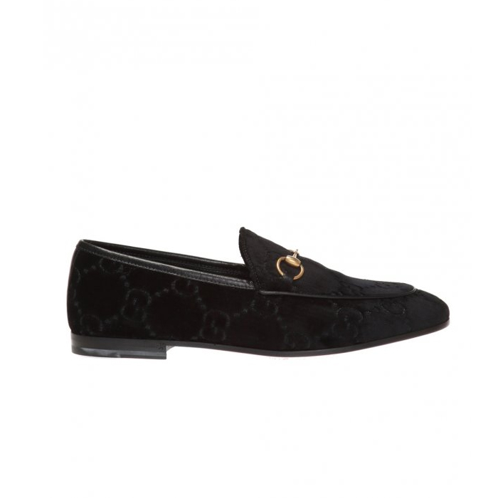 グッチGUCCI LADY SHOES レディースシューズ 431467 9JT20 1000 Jordaan Velvet Loafer