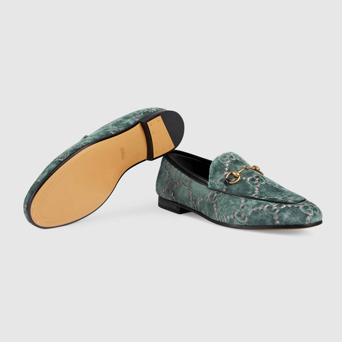 グッチGUCCI LADY SHOES レディースシューズ 431467 9JT20 4270 Jordaan GG Velvet Loafer