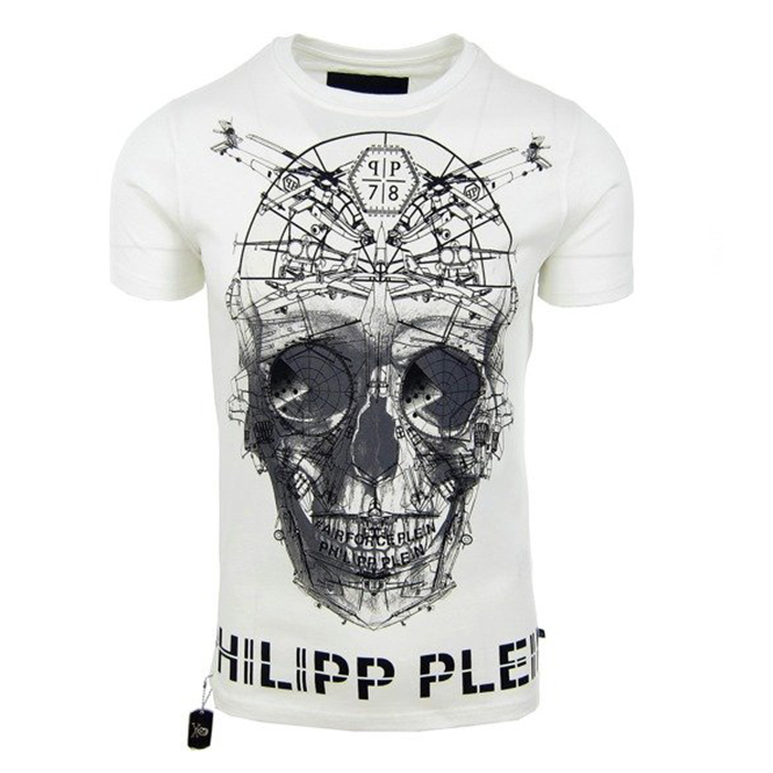 フィリッププレイン PHILIPP PLEIN メンズ Tシャツ HM340980 01 WHITE
