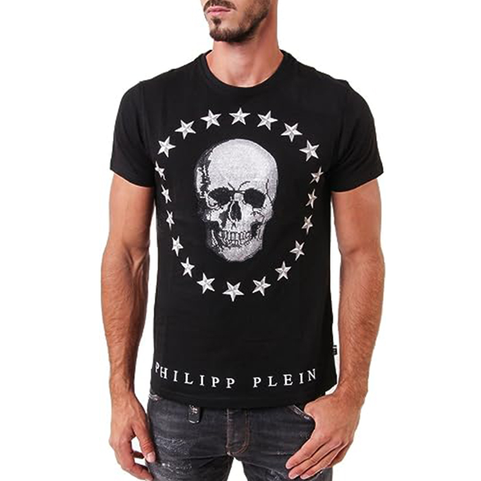 フィリッププレイン PHILIPP PLEIN メンズ  Tシャツ HM341068 02 BLACK