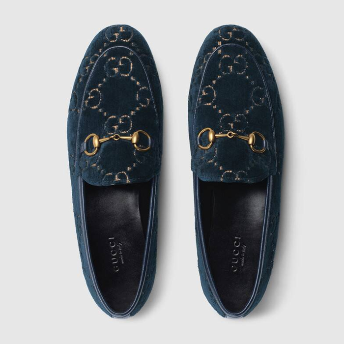 グッチGUCCI LADY SHOES レディースシューズ 431467 9JT20 4280 Jordaan GG Velvet Loafer