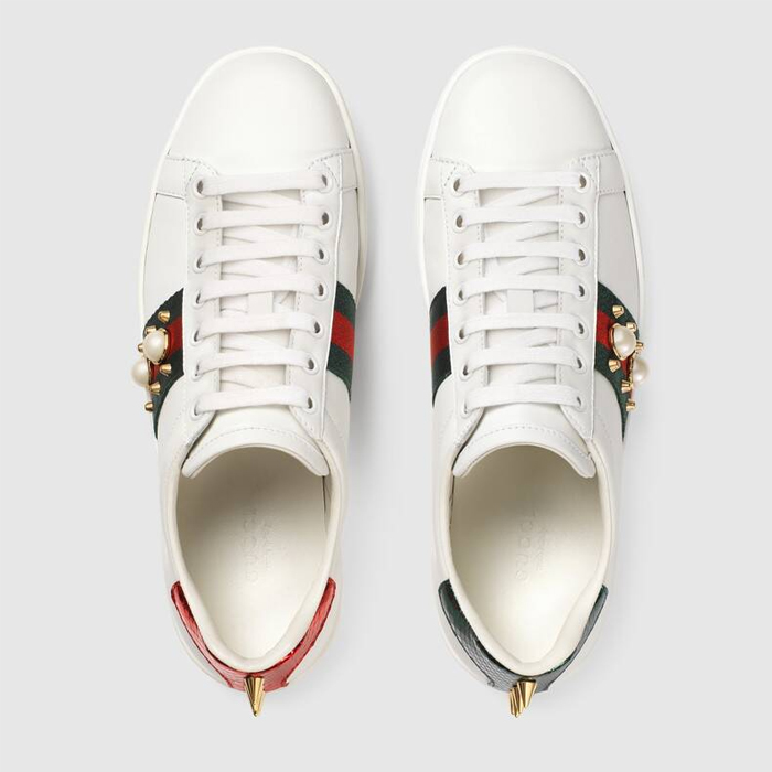 グッチ GUCCI LADY SHOES レディースシューズ 431887 A38G0 9064 Ace Studded Leather Sneaker