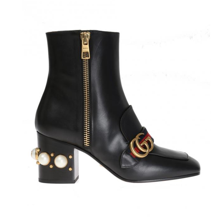 グッチGUCCI LADY SHOES レディースシューズ 432060 DKHC0 1061 'WEB' HEELED ANKLE BOOTS