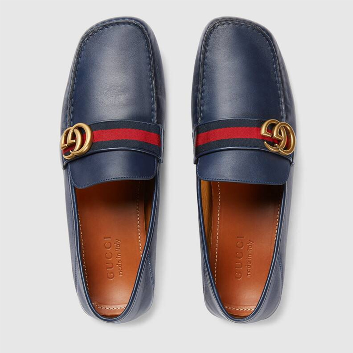 グッチ GUCCI MEN SHOES メンズシューズ 450891 DTM10 4062 Leather Driver With Web