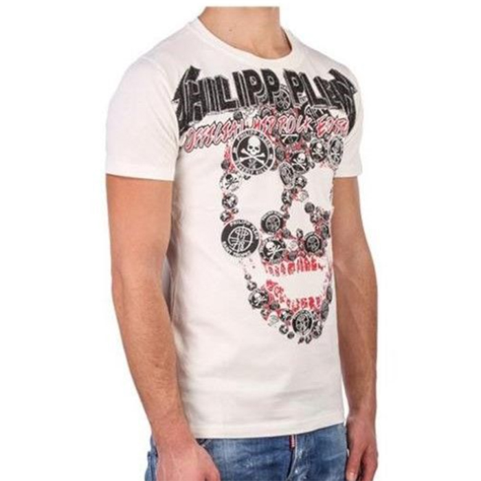 フィリッププレイン PHILIPP PLEIN メンズ Tシャツ HM342545 01 WHITE