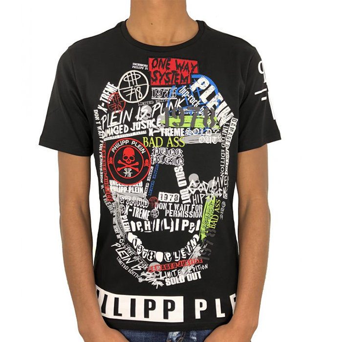 フィリッププレイン PHILIPP PLEIN メンズ Tシャツ HM342557 02 BLACK