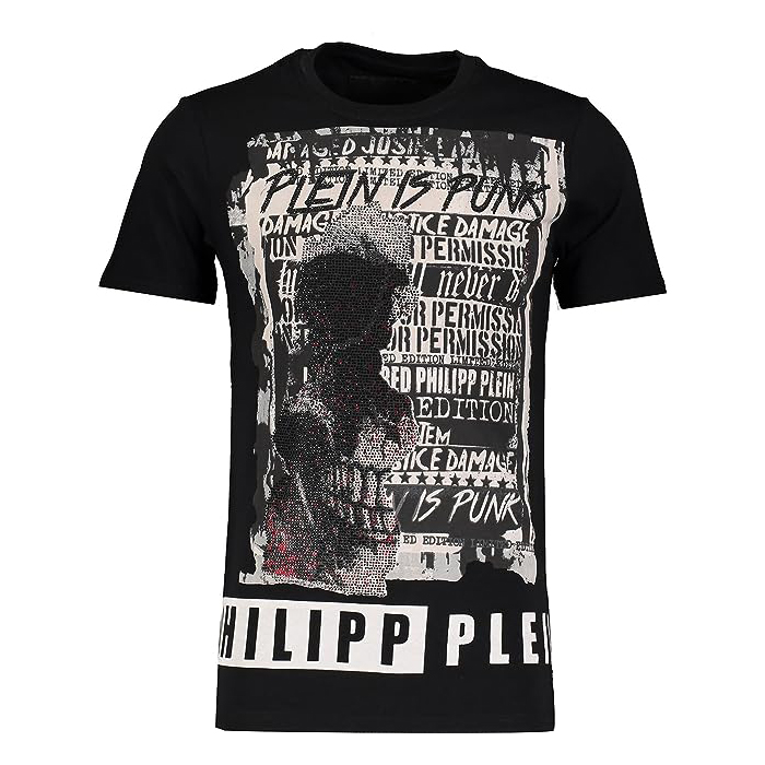 フィリッププレイン PHILIPP PLEIN メンズ Tシャツ HM342575 02 BLACK
