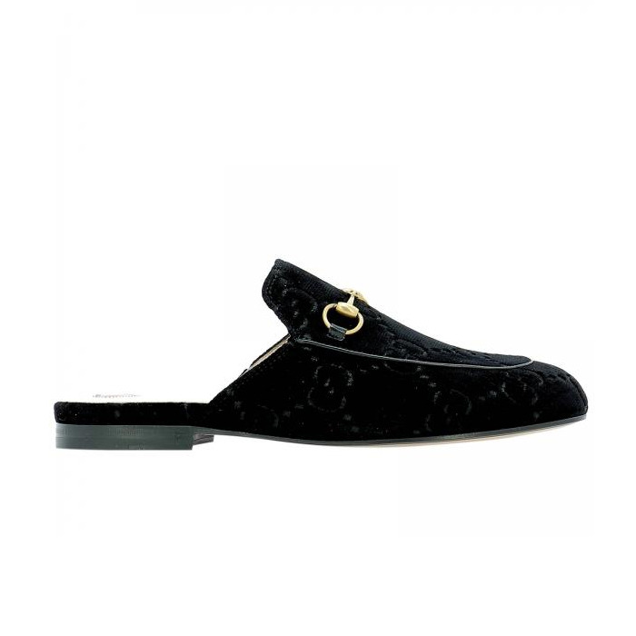 グッチ GUCCI LADY SHOES レディースシューズ ?475094 9JT20 1000 Princetown GG Velvet Slipper