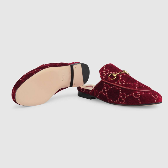グッチ GUCCI LADY SHOES レディースシューズ 475094 9JT20 6496 Princetown GG Velvet Slipper