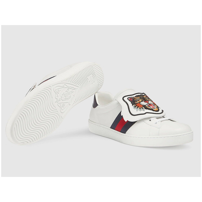 グッチ GUCCI MEN SHOES  メン ズシューズ 478190 DOP80 9182 Ace Sneaker With Removable Patches - Tiger