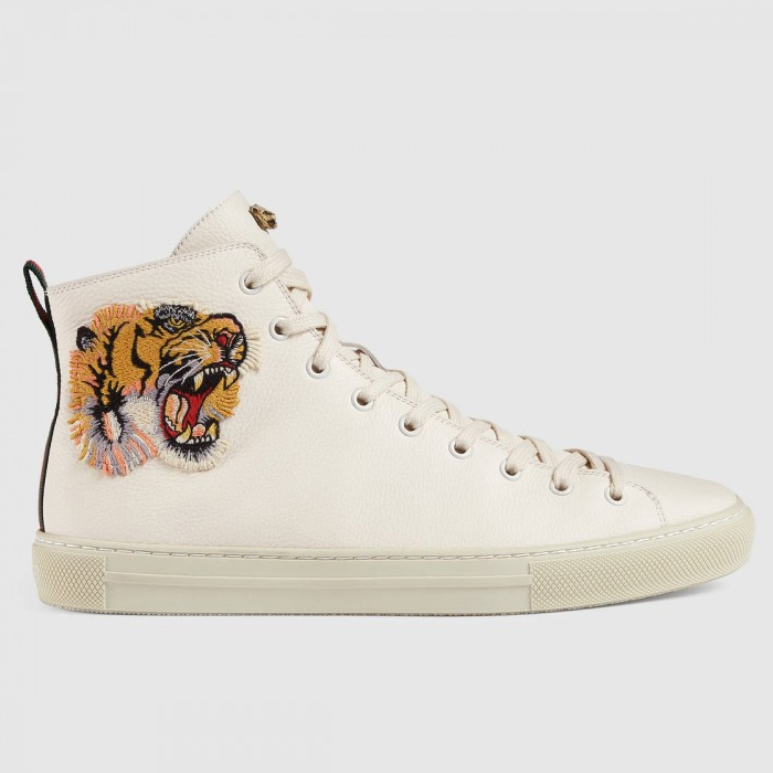 グッチ GUCCI MEN SHOES メン ズシューズ 478337 BXOA0 9064 Leather High-top With Tiger