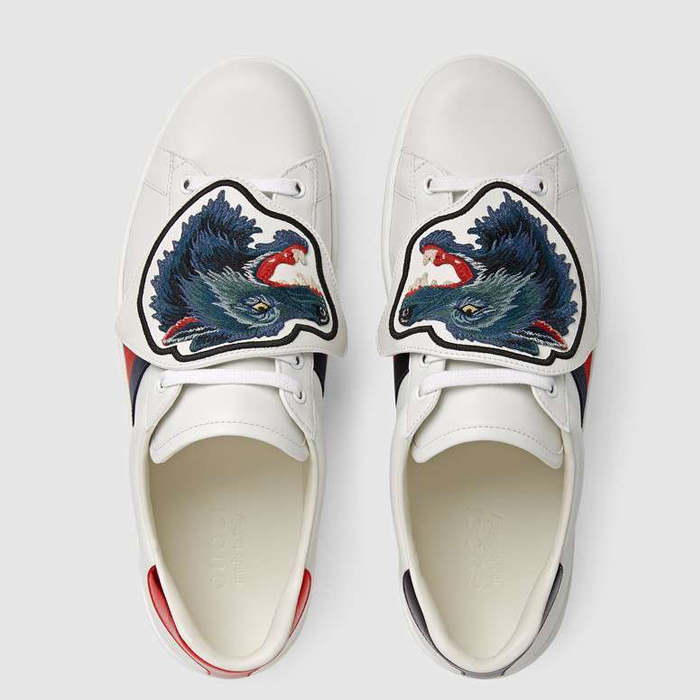 グッチ GUCCI MEN SHOES メン ズシューズ 497130 0FI10 9060 'ACE' SNEAKERS