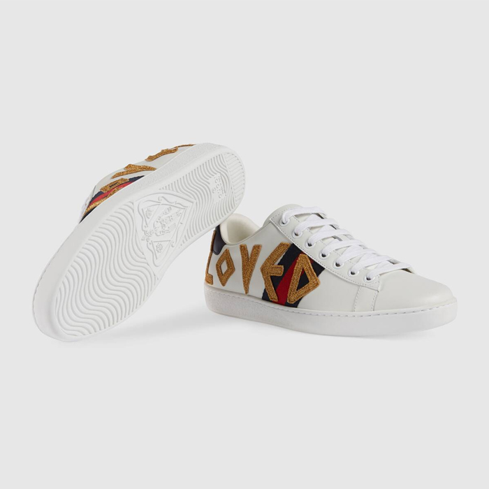 グッチ GUCCI LADY SHOES レディースシューズ 505328 DOPE0 9095 Ace Embroidered Sneaker