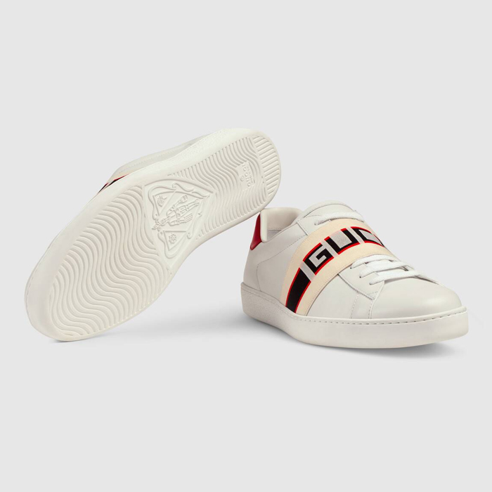 グッチ GUCCI MEN SHOES メン ズシューズ 523469 0FIV0 9091 Ace Gucci Stripe Sneaker