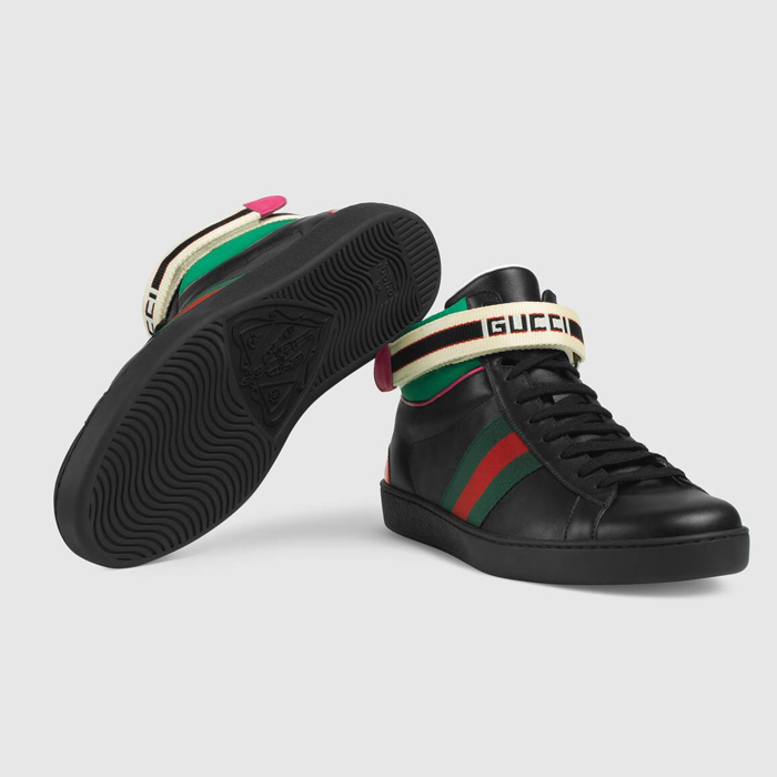 グッチ GUCCI MEN SHOES メン ズシューズ 523472 0FIW0 1079 Stripe Ace High-top Sneaker
