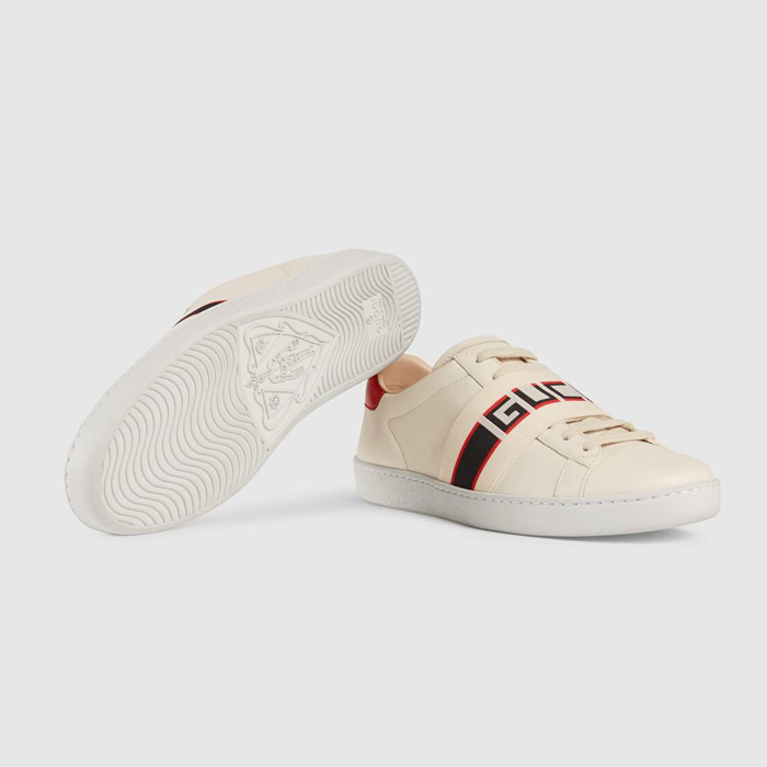 グッチ GUCCI LADY SHOES レディースシューズ 525269 0FIV0 9086 Ace Sneaker With Gucci Stripe