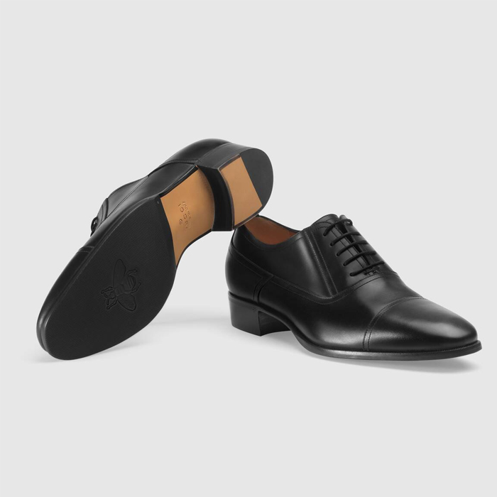 グッチGUCCI メンズ シューズ 547662 DKG00 1000 Leather Lace-up Shoe