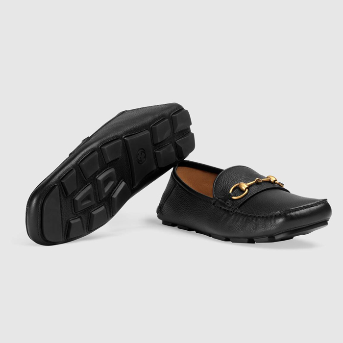 グッチGUCCI メンズシューズ ?548604 BXO00 1000 Leather Driver With Horsebit