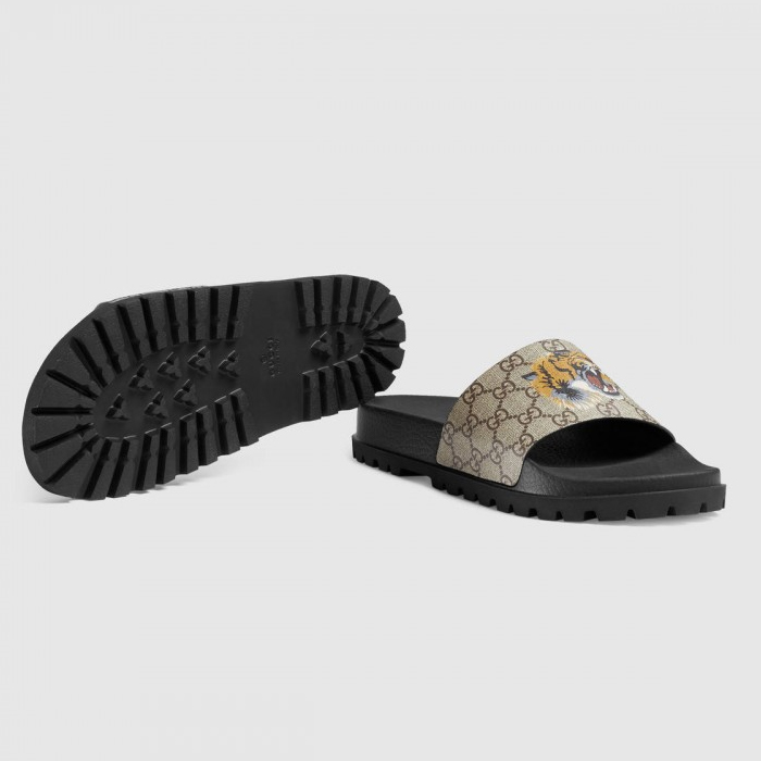 グッチGUCCI メンズスリッパMEN SANDALS 456234 K5Y00 8919 GG Supreme Tiger Slide Sandal