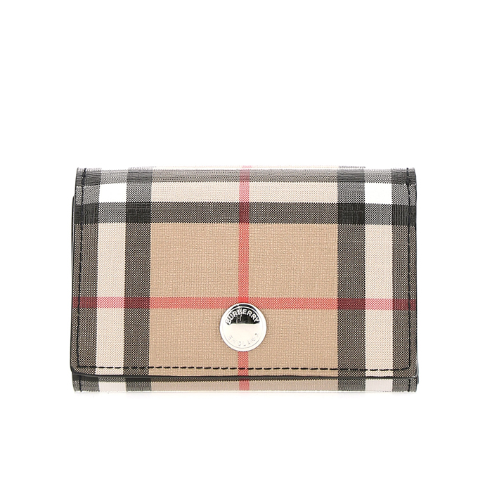 バーバリー BURBERRY レディース 三つ折り財布 ミニ財布 バーバリーチェック 8015129 BLK