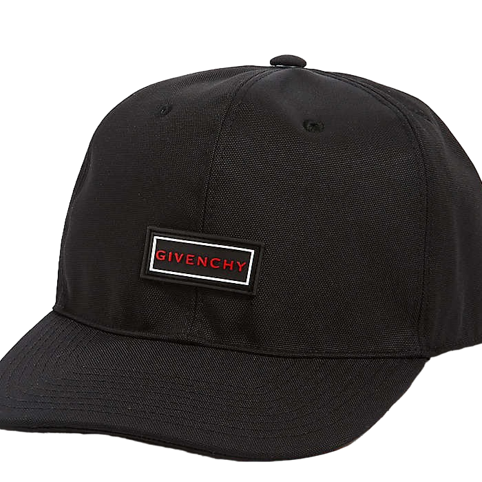 ジバンシィ GIVENCHY メンズ ロゴ アプリケ コットン スナップバック キャップ ブラック BPZ003P01E001