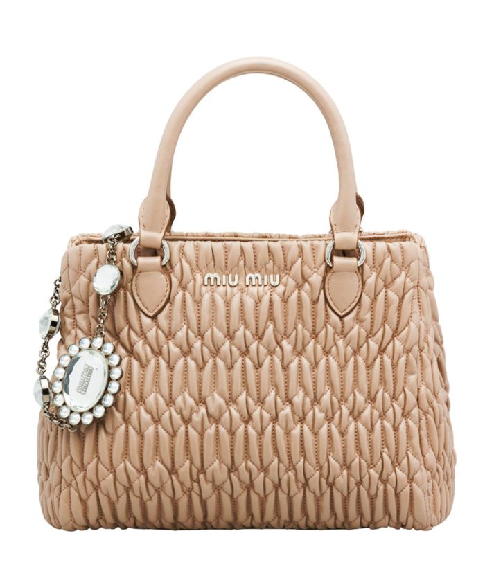 ミュウミュウ MIU MIU BAG レディースバッグ  5BA0672D21CAMM CLOQU_ NAPPA LEATHER BAG