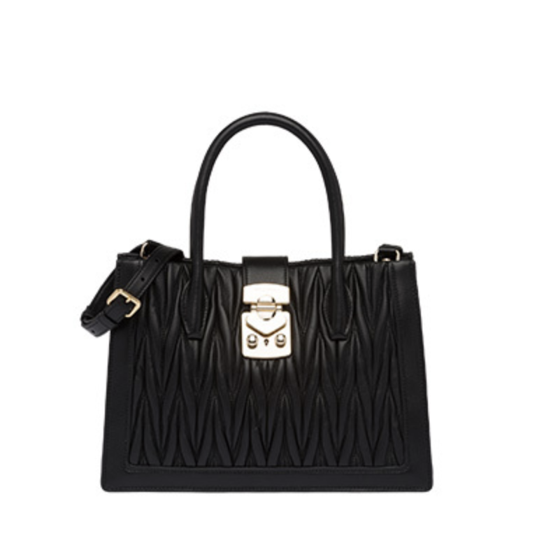 ミュウミュウ MIU MIU BAG レディースバッグ 5BA126N88NERO Black leather bag