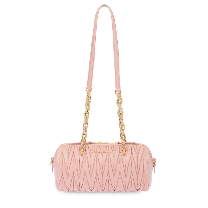 ミュウミュウ MIU MIU BAG レディースバッグ  5BB058N88ORCH matelass_ logo plaque mini bag