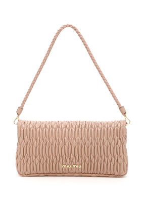 ミュウミュウ MIU MIU BAG レディースバッグ 5BD2332D21CAMM Cloquet silver-laminated nappa bag