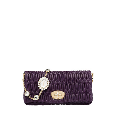 ミュウミュウ MIU MIU BAG レディースバッグ 5BD2332D21VIOL CLOQUET NAPPA LEATHER BAG