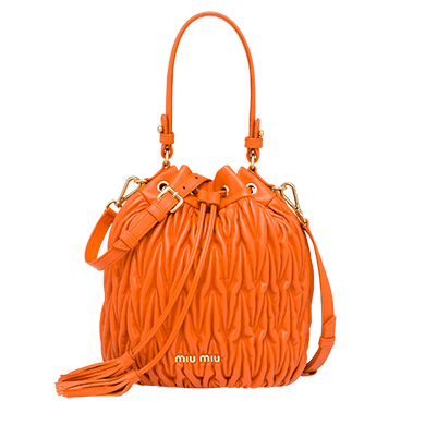 ミュウミュウ MIU MIU BAG レディースバッグ 5BE037N88PAPA  Bucket Bag Matelasse`