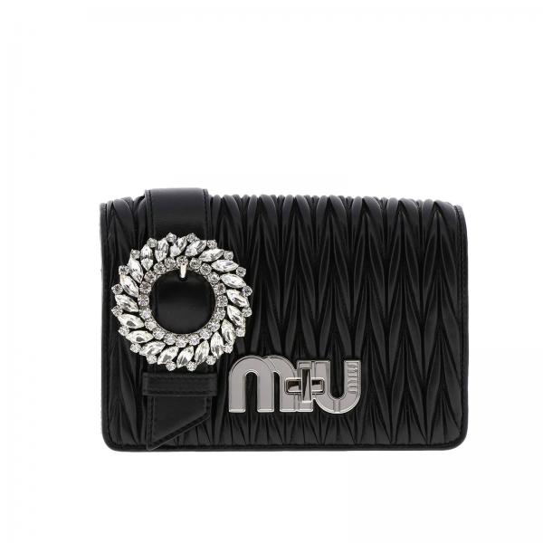 ミュウミュウ MIU MIU BAG レディース マテラッセ ブラック ショルダーバッグ 5BF068 N88 NERO