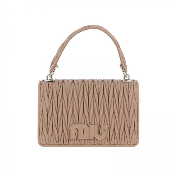 ミュウミュウ MIU MIU BAG レディースバッグ 5BH107N88CAMM LAMBSKIN CAMMEO