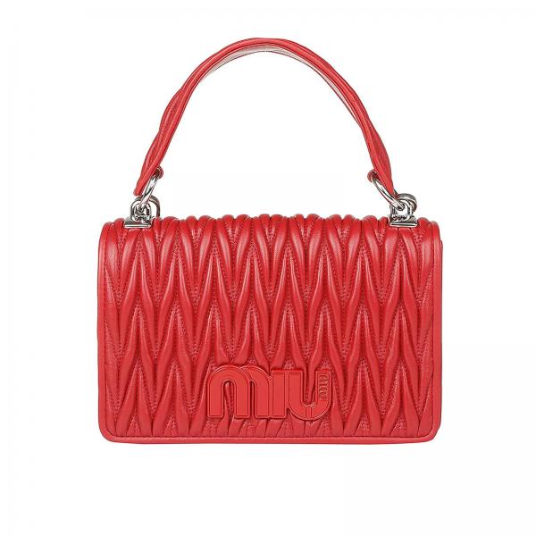ミュウミュウ MIU MIU BAG レディースバッグ 5BH107N88FUOC  LAMBSKIN RED